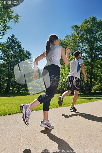 Image of couple jogging
