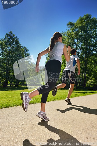 Image of couple jogging