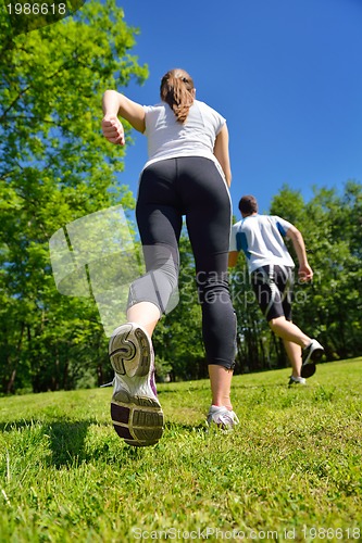 Image of couple jogging