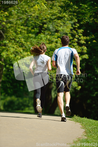 Image of couple jogging