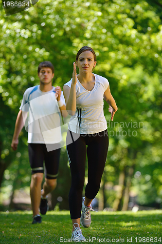 Image of couple jogging