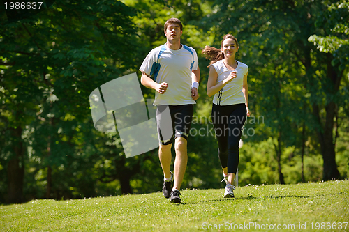 Image of couple jogging