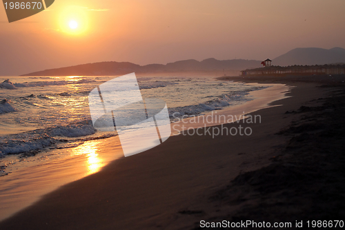 Image of sunset on sea