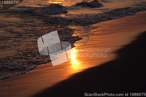Image of sunset on sea