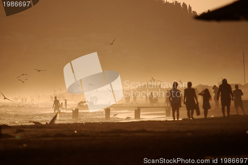 Image of crowd on beach