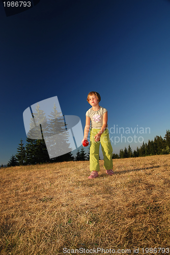 Image of happy girl running