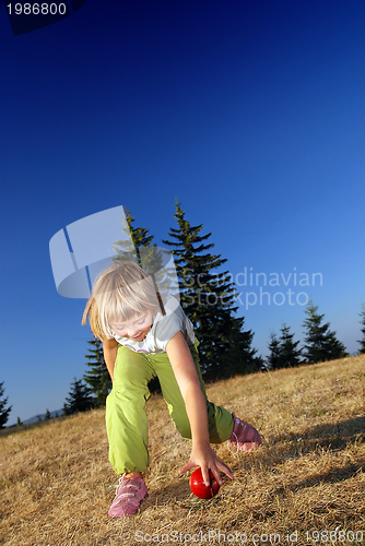 Image of happy girl running