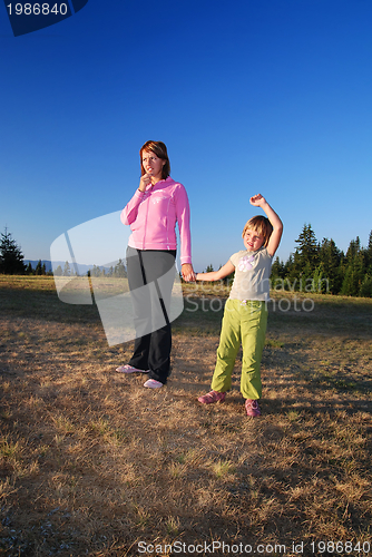 Image of happy girls in nature