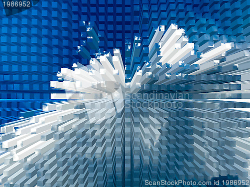 Image of white and blue background with strips