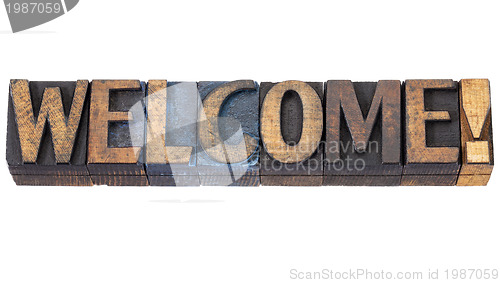 Image of welcome word