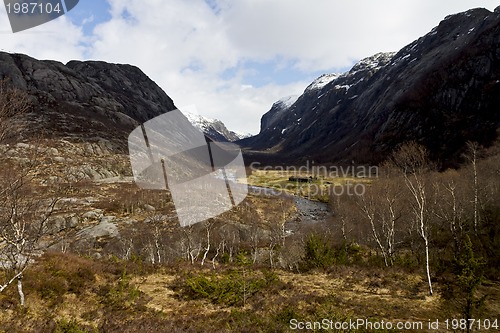 Image of cottage in the mountains of norway