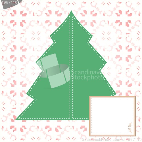 Image of Christmas card. christmas tree. new year concept