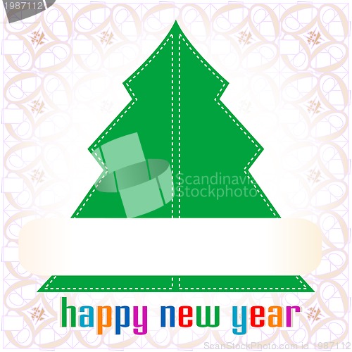 Image of Christmas tree applique background