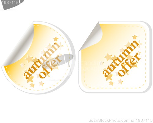 Image of Best autumn offers stickers set