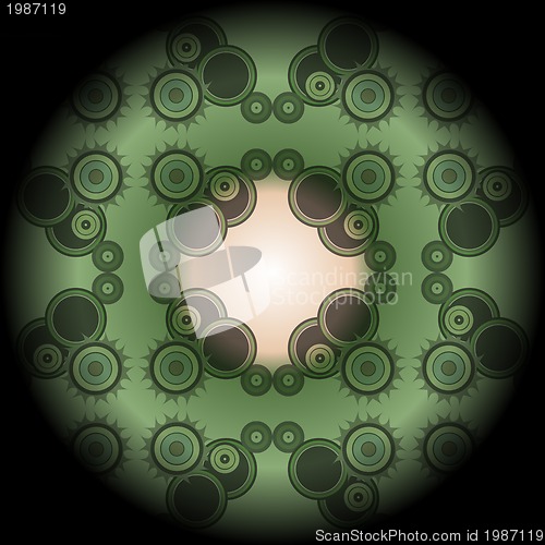 Image of abstract fractal background on the black for art project