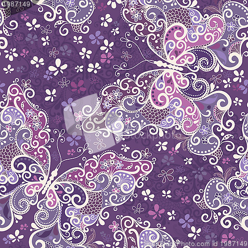 Image of Seamless violet motley pattern