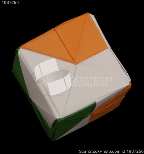 Image of Paper cubes folded origami style.