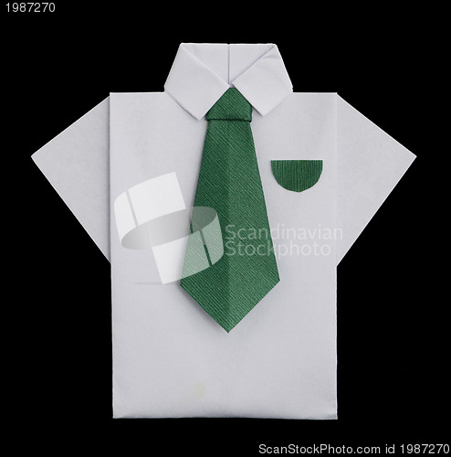 Image of Isolated paper made white shirt.