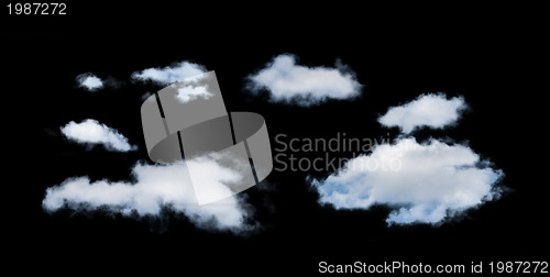 Image of White isolated clouds. 