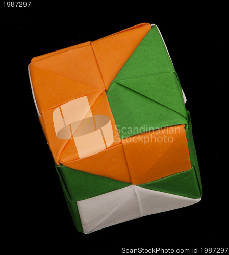 Image of Paper cubes folded origami style.