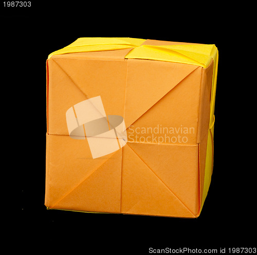 Image of Paper cubes folded origami style.