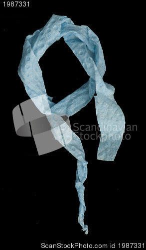 Image of Blue scarf origami