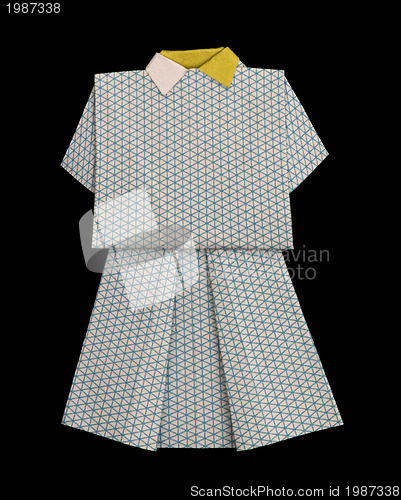 Image of White dress made ??of paper