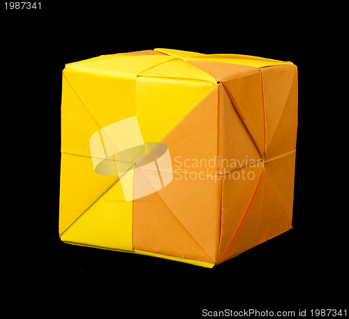 Image of Paper cubes folded origami style.