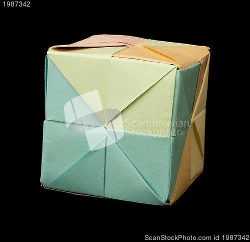 Image of Paper cubes folded origami style.