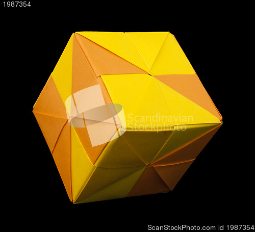 Image of Paper cubes folded origami style.