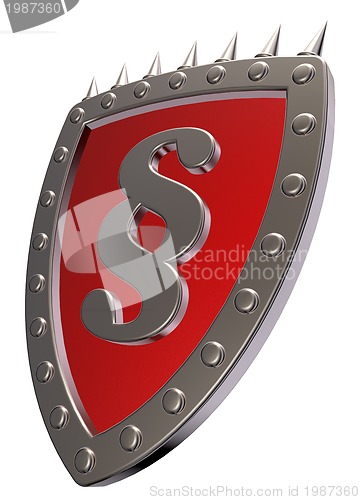 Image of shield with paragraph symbol