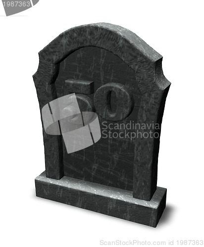 Image of number on gravestone
