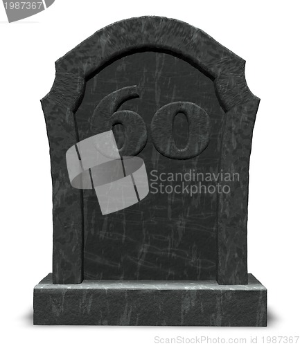 Image of number on gravestone