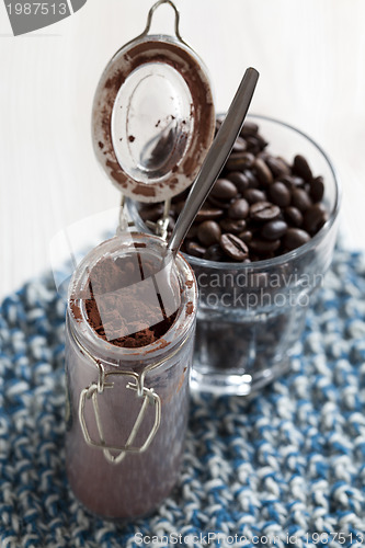 Image of Cocoa powder in glass jar