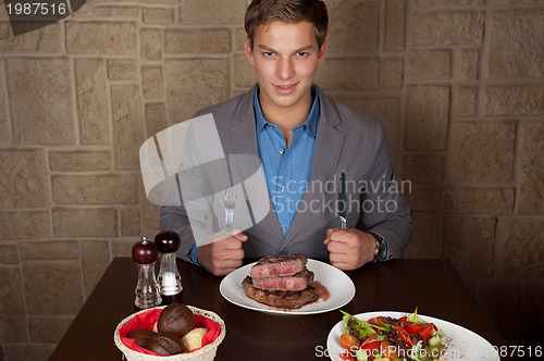 Image of eat a beef steak