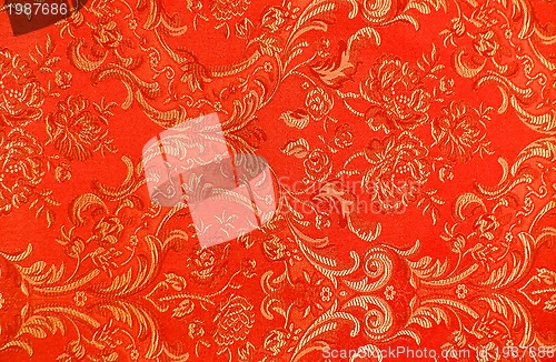 Image of floral pattern on the fabric