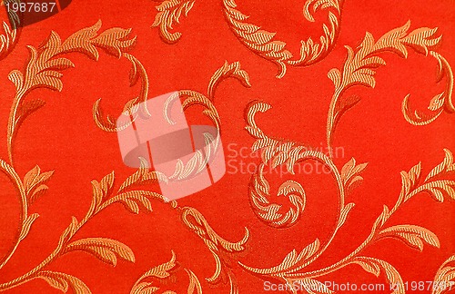 Image of floral pattern on the fabric