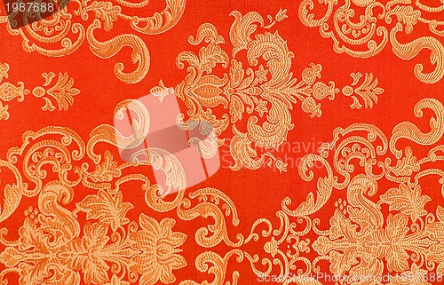 Image of floral pattern on the fabric