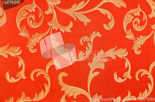 Image of floral pattern on the fabric