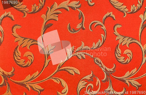 Image of floral pattern on the fabric