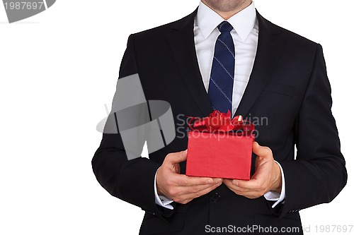 Image of Businessman with gift