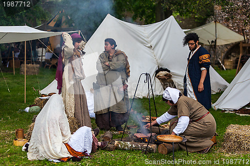 Image of Medieval People Cooking
