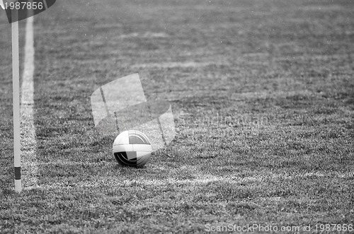 Image of Soccer Ball near the Corner