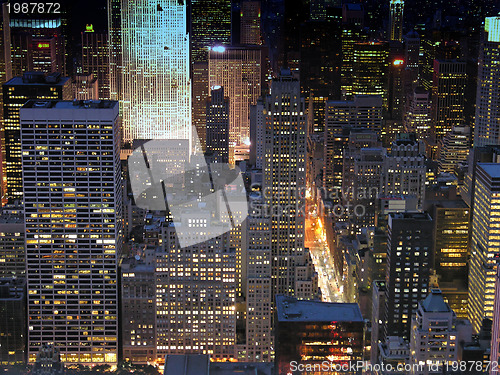 Image of Night View of New York City
