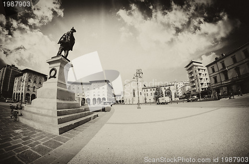 Image of Central Square in Pisa, Fisheye view