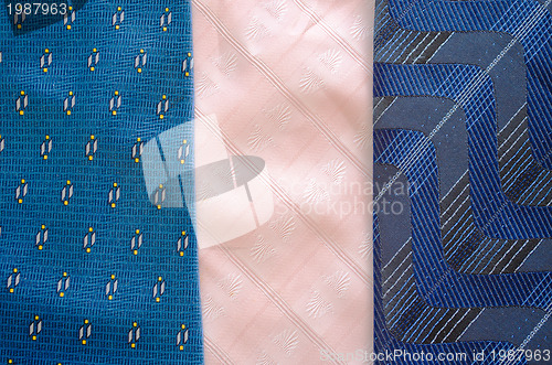 Image of Three cravat tie scarfs texture pattern background 