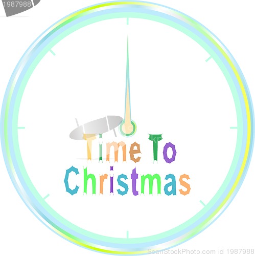Image of christmas clock with christmas greeting words