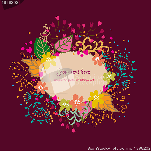 Image of Cartoon floral background