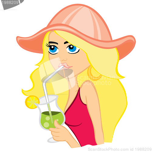 Image of Woman with cocktail
