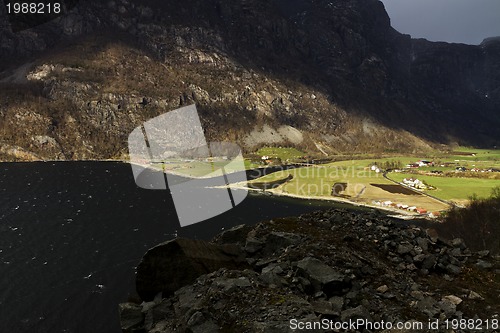 Image of valley in norway in changeful weather